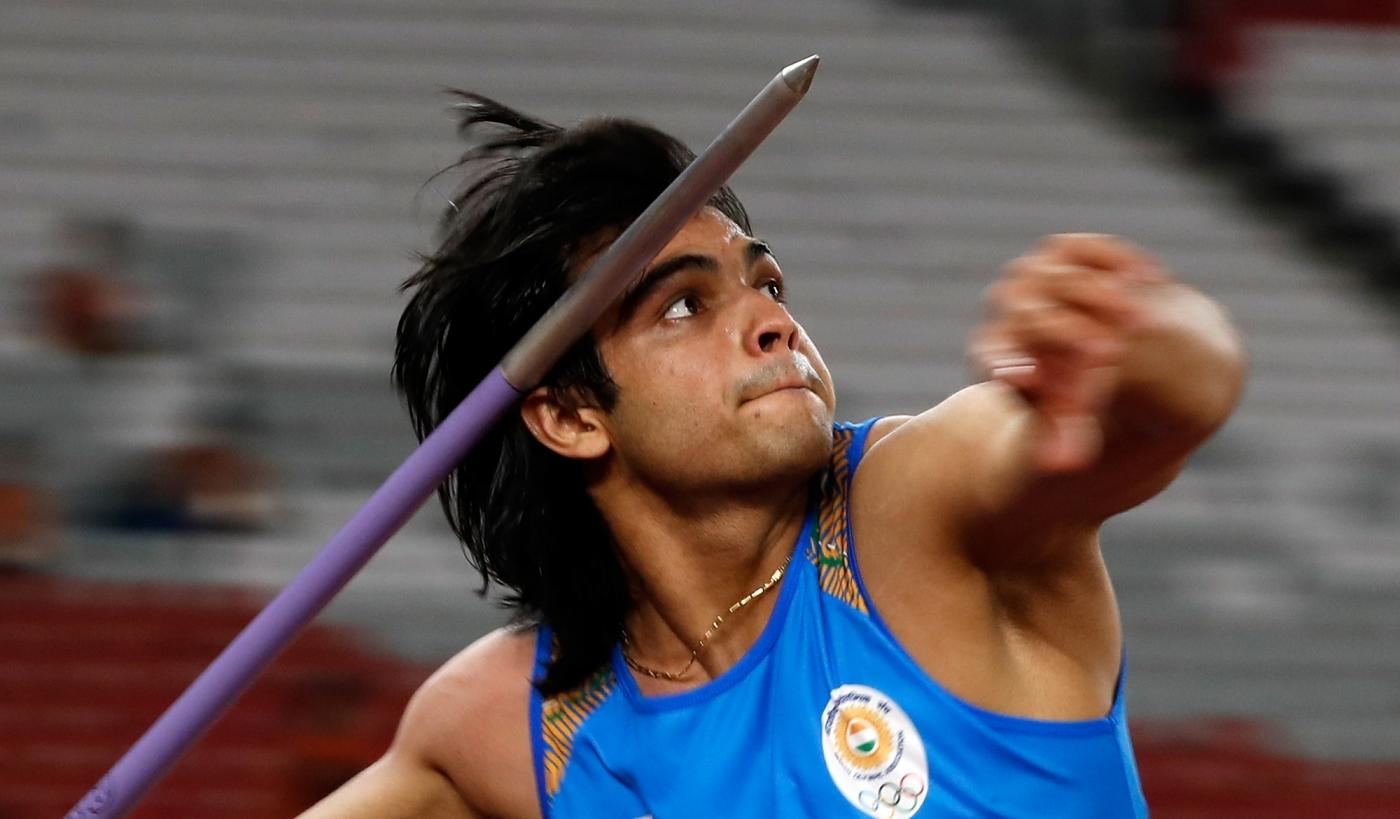 JAKARTA, Aug. 27, 2018 (Xinhua) -- Neeraj Chopra of India competes during the men's javelin throw final of athletics at the Asian Games 2018 in Jakarta, Indonesia on Aug. 27, 2018. (Xinhua/Wang Lili/IANS) by .