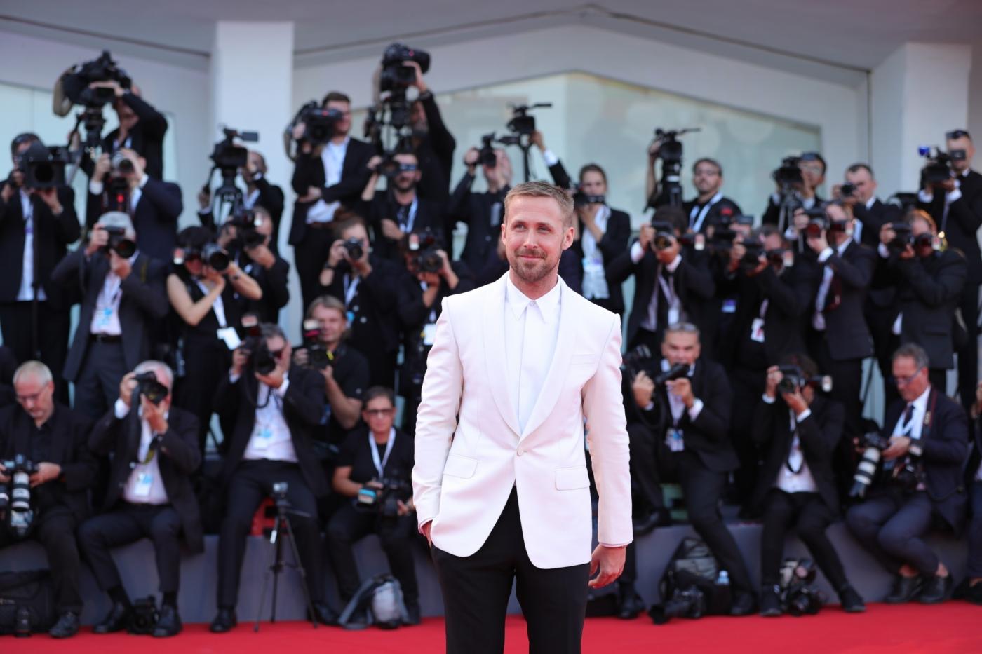 VENICE, Aug. 29, 2018 (Xinhua) -- Actor Ryan Gosling poses on the red carpet of the 75th Venice International Film Festival in Venice, Italy, Aug. 29, 2018. The 75th Venice International Film Festival kicked off here on Wednesday. (Xinhua/Cheng Tingting/IANS) by .