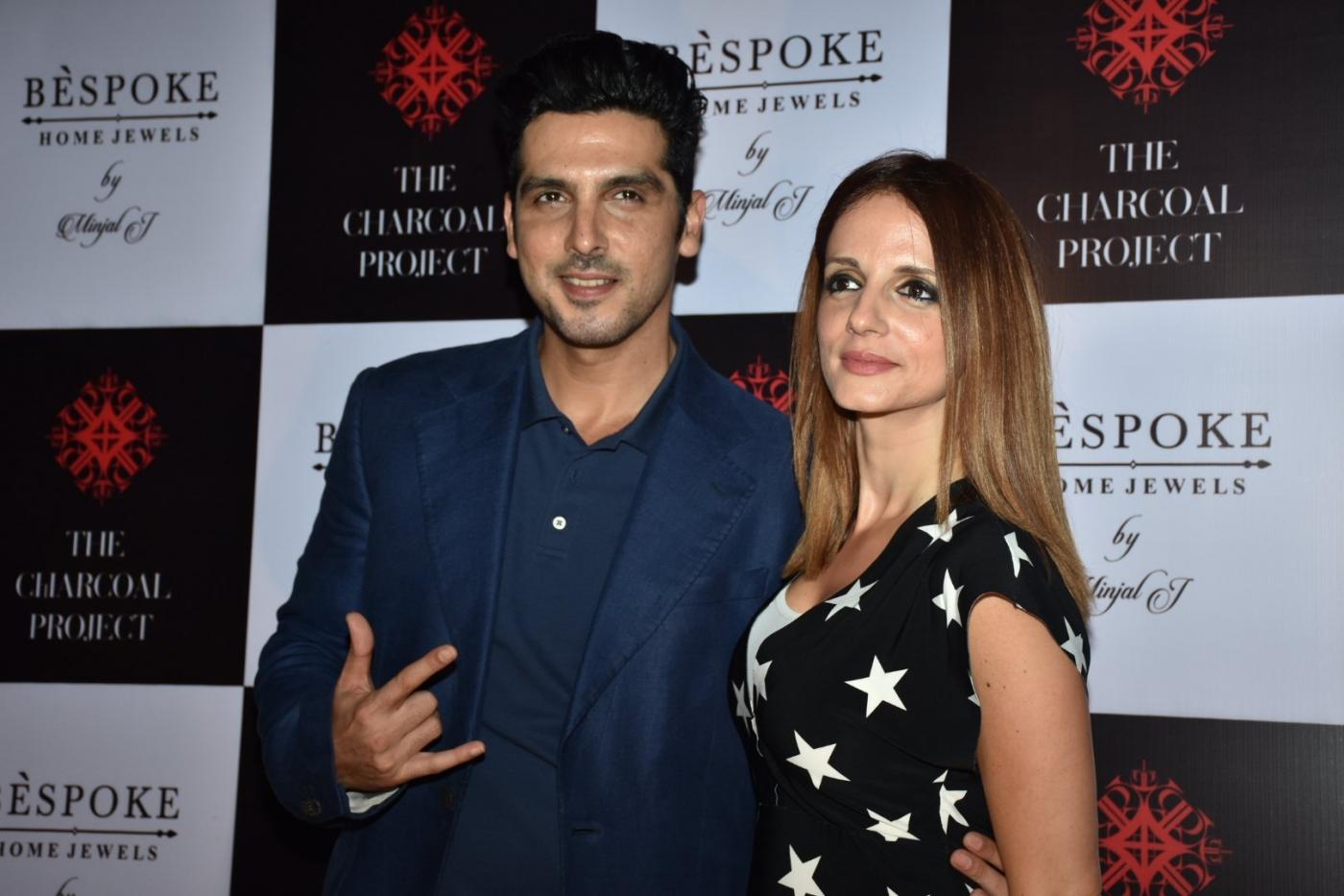 Mumbai: Actor Zayed Khan along with his sister Sussanne Khan at a store launch in Mumbai on April 13, 2018 . (Photo: IANS) by .