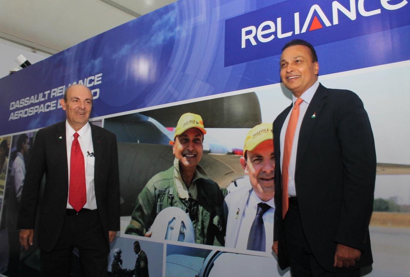 Mihan: Dassault Aviation, France Chairman Eric Trappier and Reliance Group Chairman Anil Ambani during the foundation stone laid ceremony for the Rs 6,500 crore-Dassault Reliance Aerospace Limited (DRAL) manufacturing facility that will manufacture components of the offset obligation linked to the purchase of 36 Rafale jets from France; at the Mihan SEZ adjoining Nagpur on Oct 27, 2017. (Photo: IANS) by .