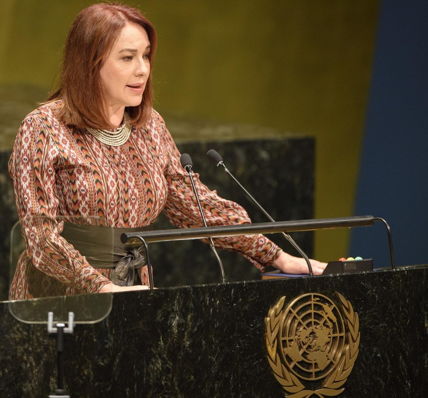 United Nations General Assembly President Maria Fernanda Espinosa. (Photo: UN/IANS) by .