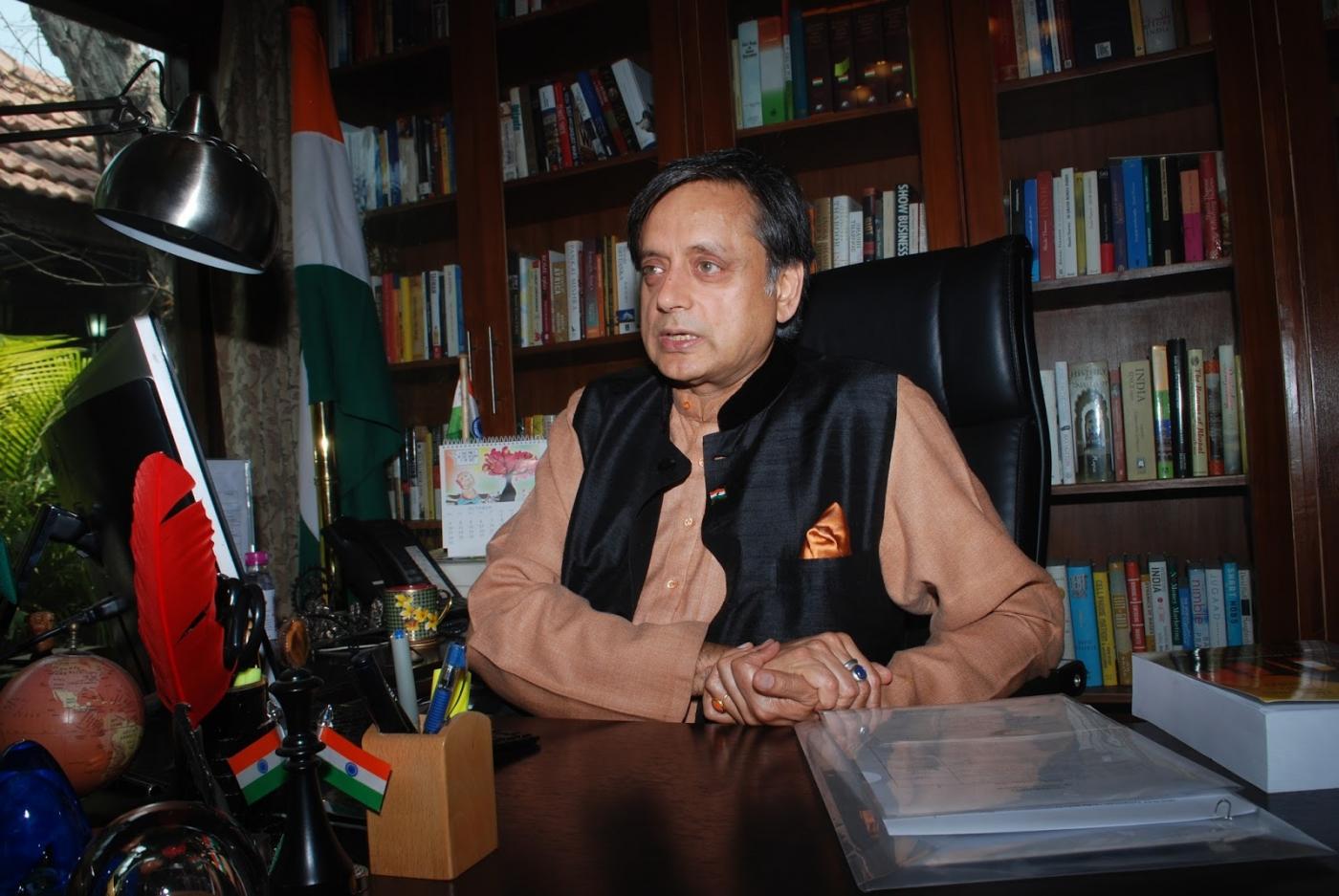 Congress MP and bestselling author Shashi Tharoor. by .