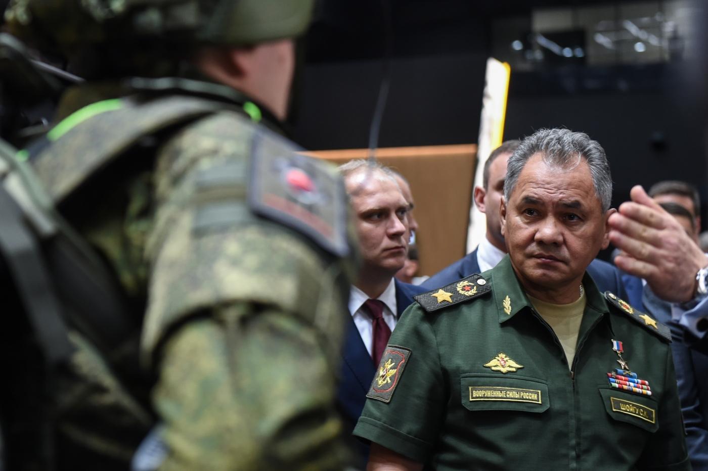 MOSCOW, Aug. 21, 2018 (Xinhua) -- Russian Defense Minister Sergei Shoigu visits the Army-2018 International Military Technical Forum held in Moscow region, Russia, on Aug. 21, 2018. (Xinhua/Evgeny Sinitsyn/IANS) by .