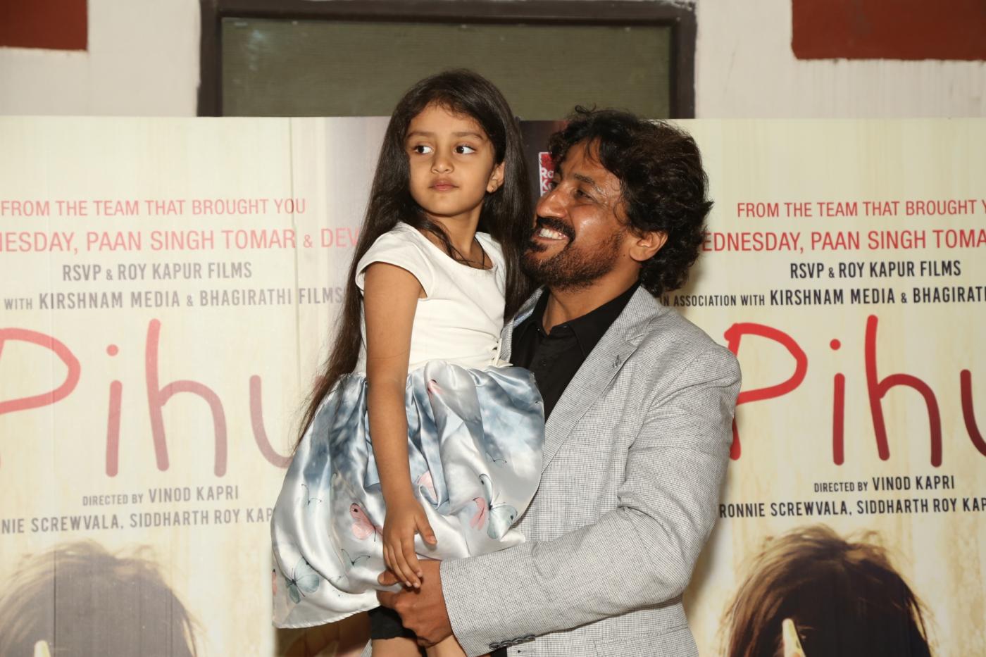 New Delhi: Child actor Myra Vishwakarma along with director Vinod Kapri during the special screening of the upcoming film "Pihu" in New Delhi on Nov 9, 2018. (Photo: Amlan Paliwal/IANS) by .