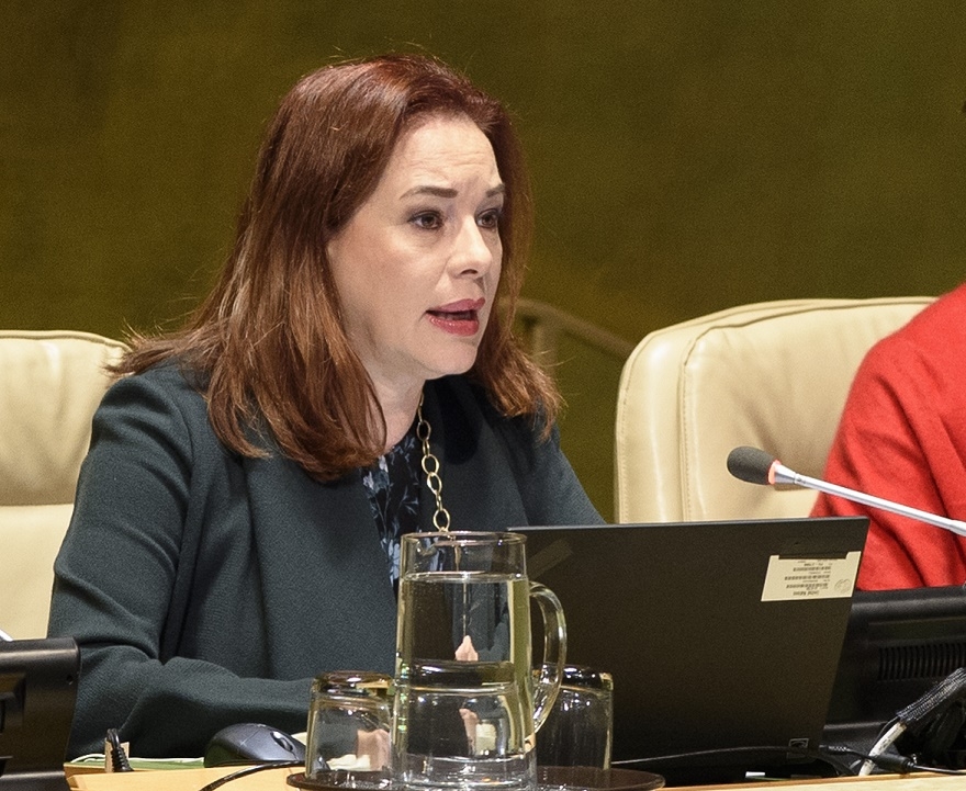 United Nations General Assembly President Maria Fernanda Espinosa Garces chairs the Assembly session on Security Council reforms on Tuesday, Nov. 20, 2018. (Photo: UN/IANS) by .