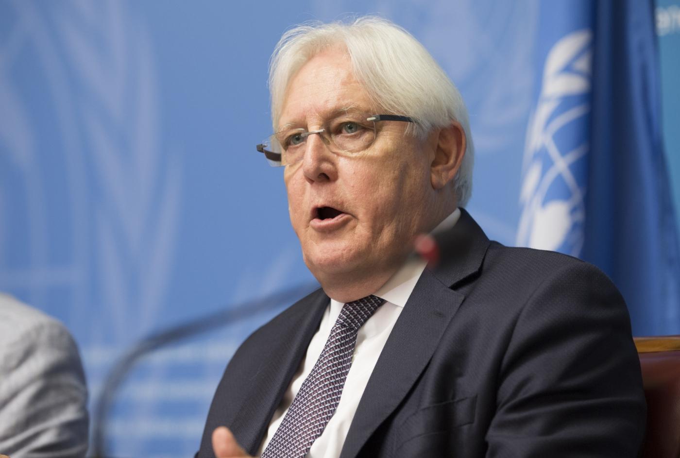 GENEVA, Sept. 5, 2018 (Xinhua) -- UN Special Envoy of the Secretary-General for Yemen Martin Griffiths addresses the media in Geneva, Switzerland, Sept. 5, 2018. Martin Griffiths on Wednesday announced here that warring parties in Yemen are scheduled to participate a new round of peace talks in Geneva to end the four-year conflict engulfing the country. (Xinhua/Xu Jinquan/IANS) by .