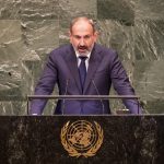 UNITED NATIONS, Sept. 26, 2018 (Xinhua) -- Nikol Pashinyan, prime minister of Armenia, delivers a speech during the General Debate of the 73rd session of the United Nations General Assembly, at the UN headquarters in New York, on Sept. 25, 2018. (Xinhua/Wang Ying/IANS) by .