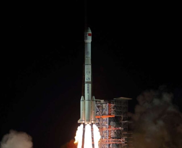 XICHANG, Dec. 8, 2018 (Xinhua) -- China launches Chang'e-4 lunar probe in the Xichang Satellite Launch Center in southwest China's Sichuan Province, Dec. 8, 2018. The probe is expected to make the first-ever soft landing on the far side of the moon. A Long March-3B rocket, carrying the probe including a lander and a rover, blasted off from Xichang at 2:23 a.m., opening a new chapter in lunar exploration. The scientific tasks of the Chang'e-4 mission include low-frequency radio astronomical observation, surveying the terrain and landforms, detecting the mineral composition and shallow lunar surface structure, and measuring the neutron radiation and neutral atoms to study the environment on the far side of the moon, the China National Space Administration announced. China has promoted international cooperation in its lunar exploration program, with four scientific payloads in the Chang'e-4 mission developed by scientists from the Netherlands, Germany, Sweden and Saudi Arabia. (Xinhua/Jiang Hongjing/IANS) XICHANG, Dec. 8, 2018 (Xinhua) -- China launches Chang'e-4 lunar probe in the Xichang Satellite Launch Center in southwest China's Sichuan Province, Dec. 8, 2018. The probe is expected to make the first-ever soft landing on the far side of the moon. A Long March-3B rocket, carrying the probe including a lander and a rover, blasted off from Xichang at 2:23 a.m., opening a new chapter in lunar exploration. The scientific tasks of the Chang'e-4 mission include low-frequency radio astronomical observation, surveying the terrain and landforms, detecting the mineral composition and shallow lunar surface structure, and measuring the neutron radiation and neutral atoms to study the environment on the far side of the moon, the China National Space Administration announced. China has promoted international cooperation in its lunar exploration program, with four scientific payloads in the Chang'e-4 mission developed by scientists from the Netherlands, Germany, Sweden and Saudi Arabia. (Xinhua/Jiang Hongjing/IANS) by .