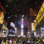 NEW YORK, Jan. 1, 2018 (Xinhua) -- People attend the New Year celebration at Times Square in New York, the United States, on Jan. 1, 2018. (Xinhua/Wang Ying/IANS) by .