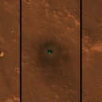 NASA's InSight spacecraft, its heat shield and its parachute were imaged on Dec. 6 and 11 by the HiRISE camera onboard NASA's Mars Reconnaissance Orbiter. (Photo Credits: NASA/JPL-Caltech/University of Arizona) by .