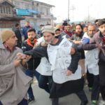 Srinagar: Jammu and Kashmir Liberation Front (JKLF) chairman Yasin Malik detained while he was leading a protest march against the civilian killings which took place in Pulwama district, to the Army headquarters in Srinagar on Dec 17, 2018. (Photo: IANS) by .
