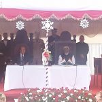 Aizawl: Mizoram Governor Kummanam Rajasekharan administers the oath of office to Mizo National Front (MNF) leader Zoramthanga as the Chief Minister of Mizoram, in Aizawl on Dec 15, 2018. (Photo: IANS) by .