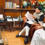 New Delhi: Karnataka Chief Minister H. D. Kumaraswamy and Former Prime Minister H. D. Deve Gowda calls on Union Railways Minister Piyush Goyal in New Delhi on Dec 27, 2018. (Photo: IANS) by .