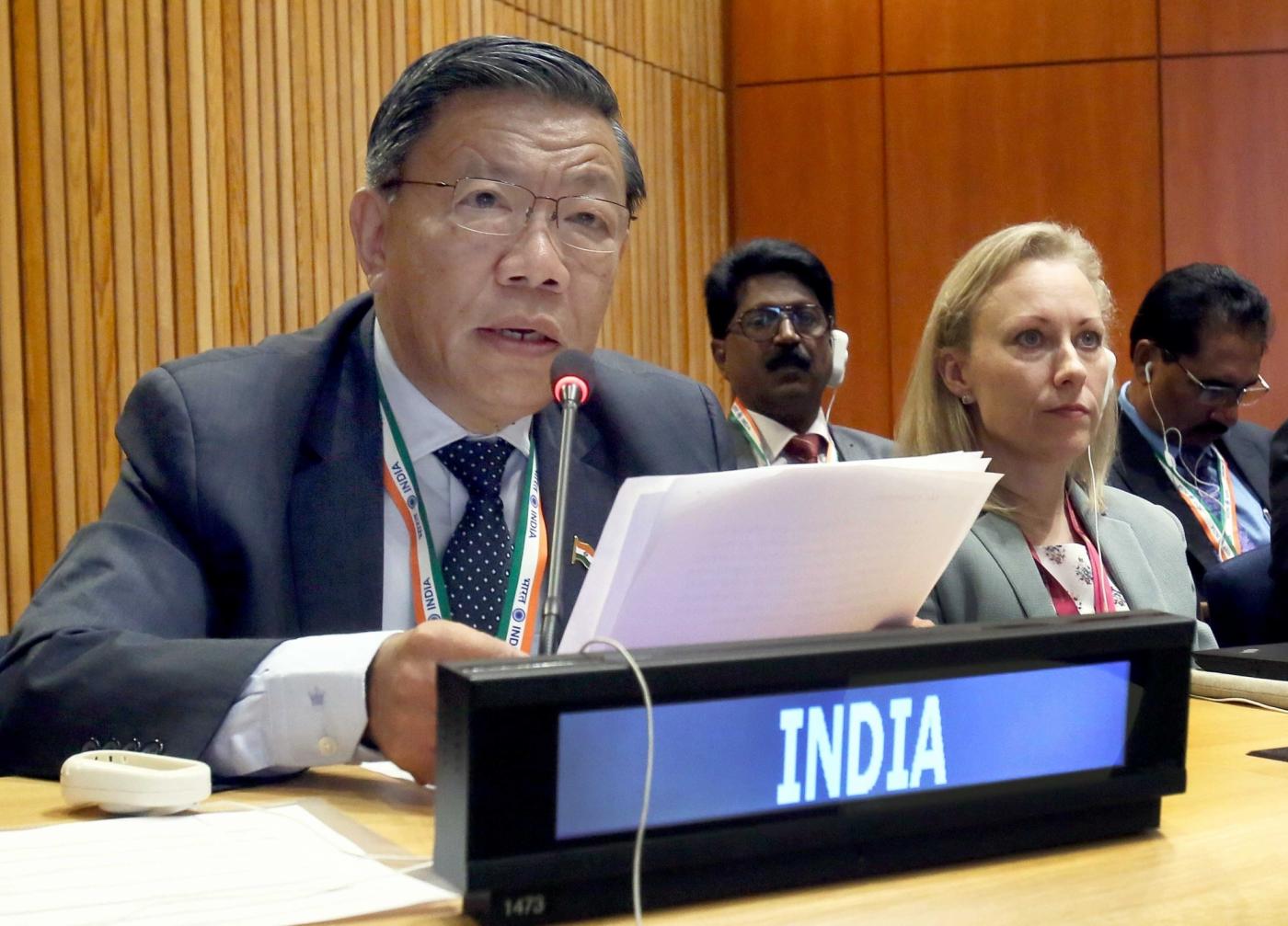 New York: Prem Das Rai, Member of the Parliament (Sikkim), at the Sixth Committee meeting on Agenda Item 86 "The Rule of Law at the National and International Levels" at the United Nations on October 7, 2018. (Photo: IANS) by .
