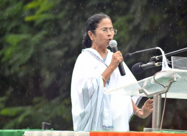 Kolkata: West Bengal Chief Minister and TMC supremo Mamata Banerjee addresses during Trinamul Congress Chhatra Parishad (TMCP) foundation day celebrations, in Kolkata, on Aug 28, 2018. (Photo: Kuntal Chakrabarty/IANS) Kolkata: West Bengal Chief Minister and TMC supremo Mamata Banerjee addresses during Trinamul Congress Chhatra Parishad (TMCP) foundation day celebrations, in Kolkata, on Aug 28, 2018. (Photo: Kuntal Chakrabarty/IANS) by .