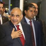 BAGHDAD, Oct. 24, 2018 (Xinhua) -- Adel Abdul Mahdi (Front) arrives at the parliament in Baghdad, Iraq, on Oct. 24, 2018. Adel Abdul Mahdi on Wednesday was sworn in as new prime minister of Iraq after the parliament passed 14 out of his 22 cabinet members. (Xinhua/IANS) by .