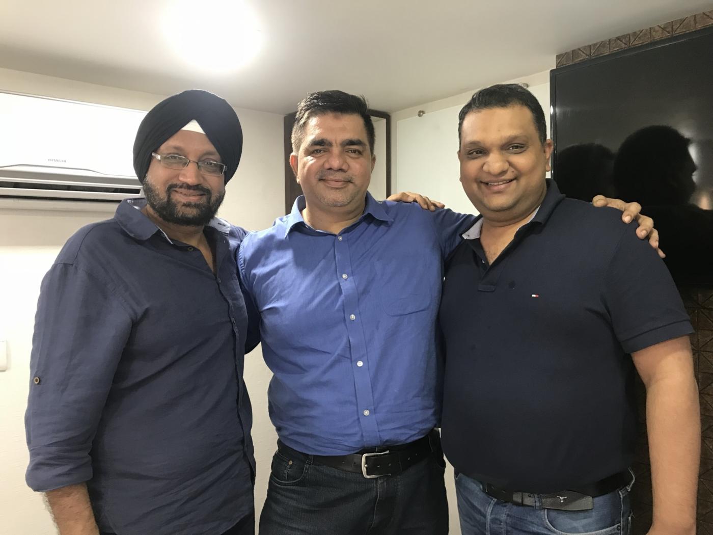 (Left to Right) - Jaspinder Kang, Partner, GoQuest Productions, writer Hussain Zaidi and Vivek Lath, MD, GoQuest Media Ventures. by .