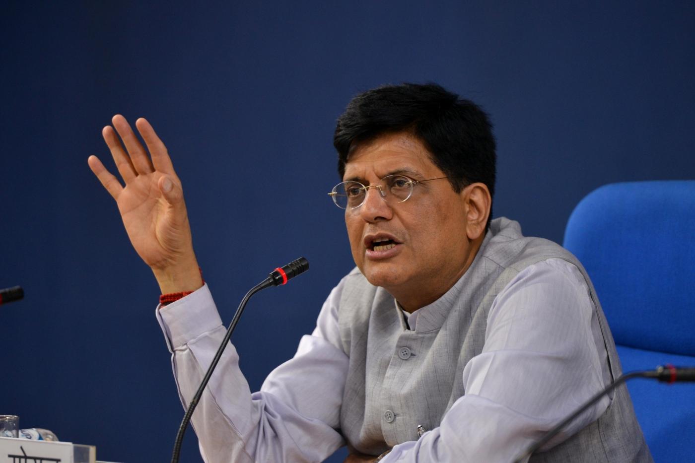 New Delhi: Union Finance and Corporate Affairs Minister Piyush Goyal addresses a press conference after chairing a cabinet meeting in New Delhi, on June 27, 2018. (Photo: IANS) by . 