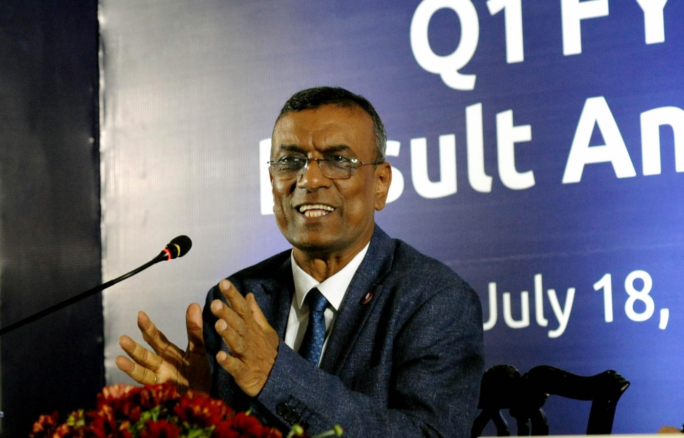 Kolkata: Bandhan Bank CEO and MD Chandra Shekhar Ghosh addresses a press conference at a programme where the bank's first quarter results to the financial year 2018-19 were announced, in Kolkata on July 18, 2018. (Photo: Kuntal Chakrabarty/IANS) by .
