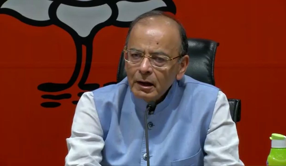 New Delhi: Union Minister and BJP leader Arun Jaitley addresses a press conference in New Delhi, on March 22, 2019. (Photo: IANS) by .