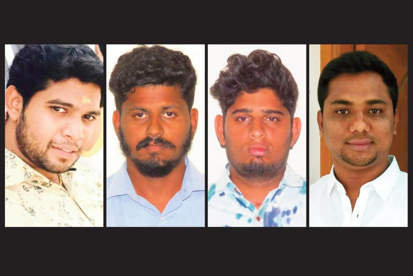 Thirunavukkarasu, Sabarirajan, Vasanthakumar and Satish - the four youths who were arrested in connection with the sexual assault of young girls in Pollachi, Tamil Nadu. (File Photo: IANS) by .