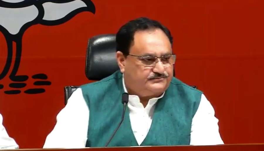 New Delhi: Union Minister and BJP leader JP Nadda addresses a press conference in New Delhi on March 21, 2019. (Photo: IANS) by .
