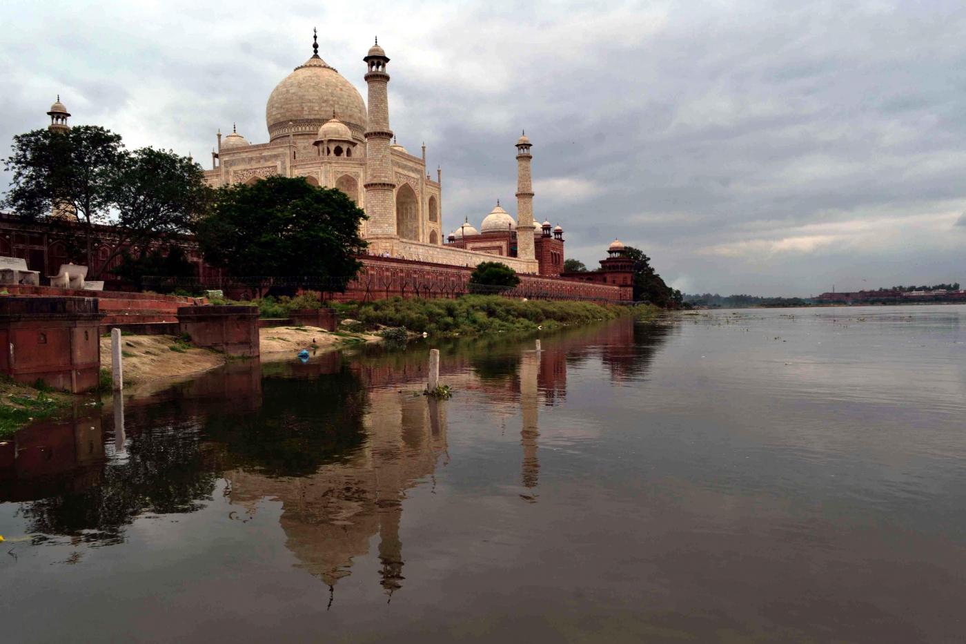 Increased water level of Yamuna in Agra on July 24, 2014. (Photo: Pawan Sharma/IANS) by .