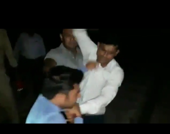 GRP personnel abused, kicked and beat up Amit Sharma of News 24 in Shamli, Uttar Pradesh on Wednesday. by .