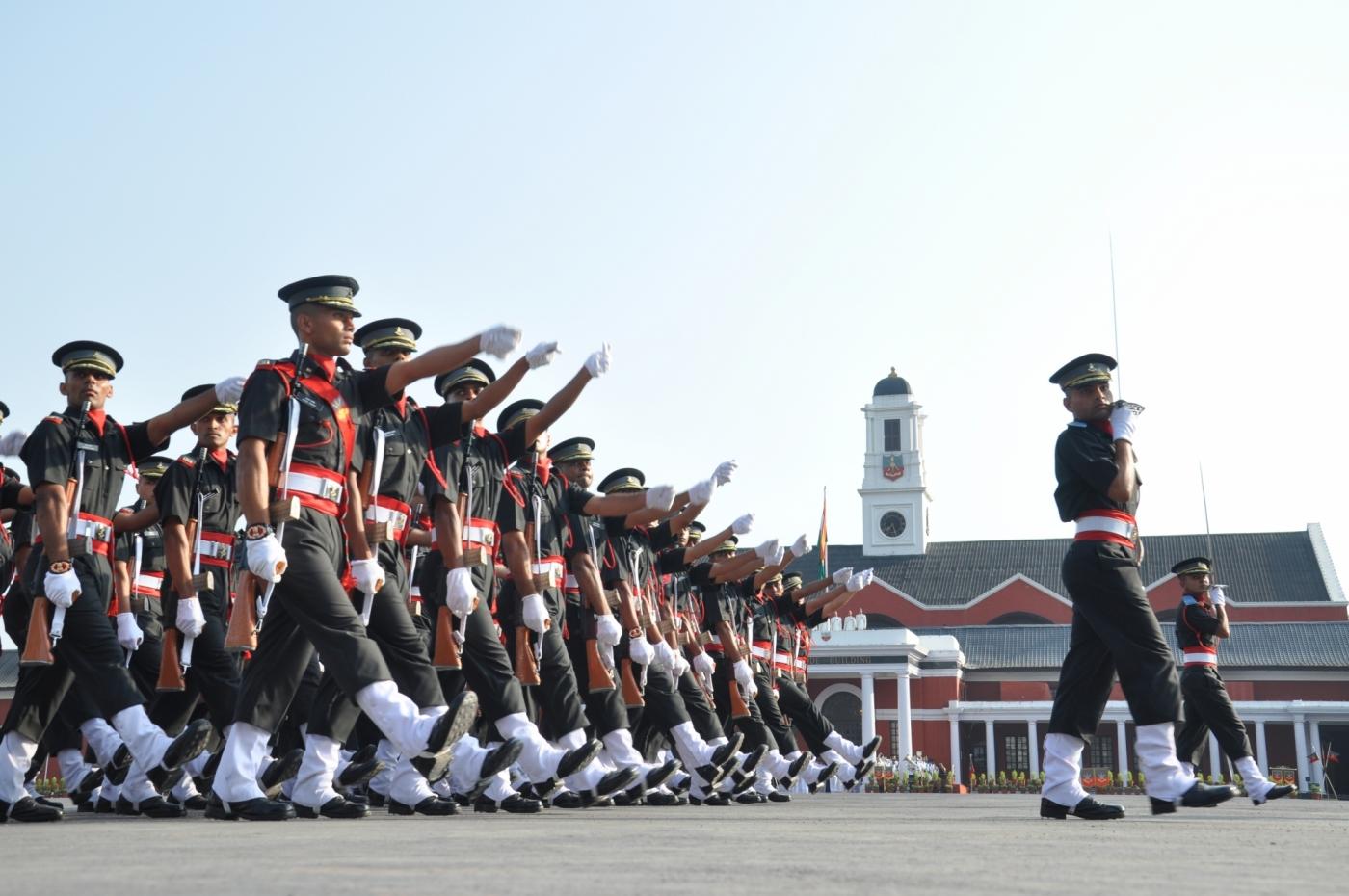 Dehradun: Cadets march during their Passing out Parade at the Indian Military Academy (IMA) in Dehradun, on June 8, 2019. A total of 382 cadets were commissioned into the Army after the Passing out Parade. (Photo: IANS) by .