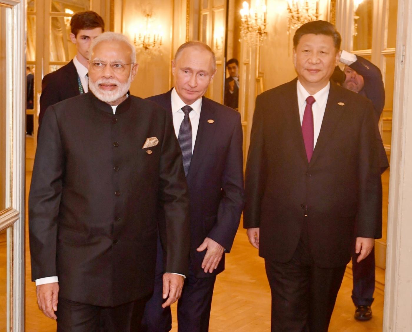 Buenos Aires: Prime Minister Narendra Modi, Russian President Vladimir Putin and Chinese President Xi Jinping at the RIC (Russia, India, China) Informal Summit, in Buenos Aires, Argentina on Nov 30, 2018. (Photo: IANS/PIB) by .