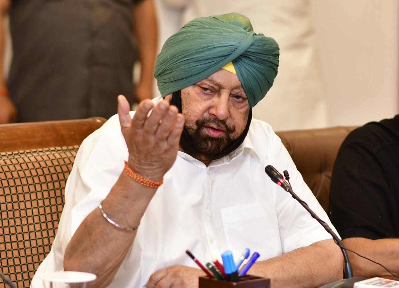 Chandigarh: Punjab Chief Minister Captain Amarinder Singh addresses a press conference in Chandigarh, on May 23, 2019. (Photo: IANS) by .