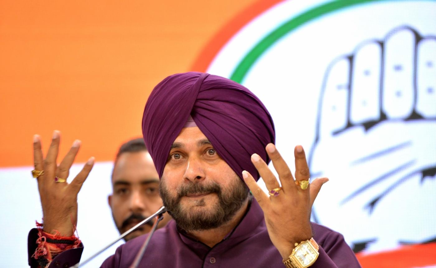 New Delhi: Punjab Minister and Congress leader Navjot Singh Sidhu addresses a press conference in New Delhi, on April 20, 2019. (Photo: IANS) by .