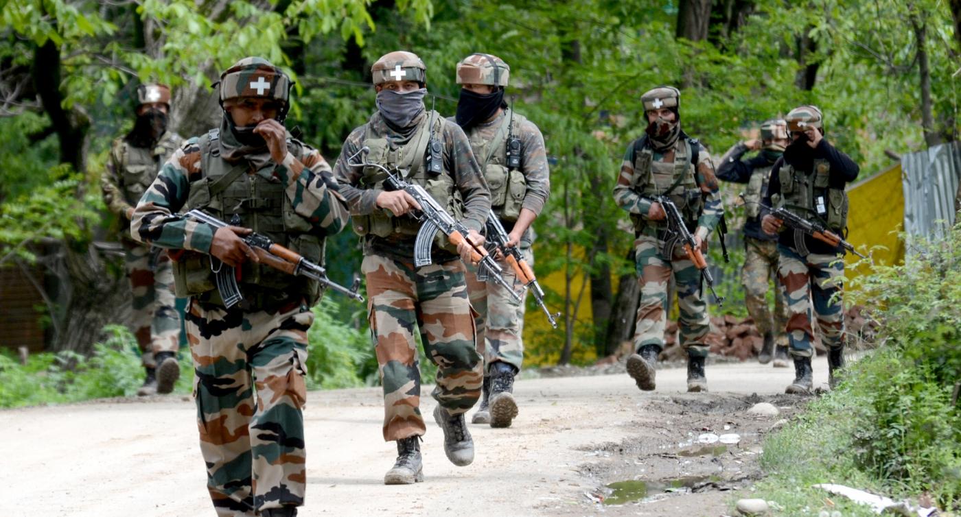 Soldiers in Jammu and Kashmir. (Photo: IANS) by .