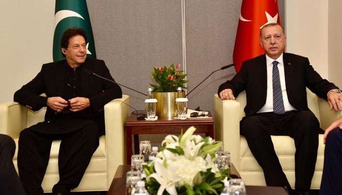 Pakistani Prime Minister Imran Khan with Turkish President Recep Tayyip Erdogan. by .