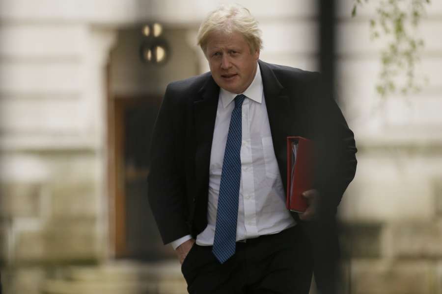 LONDON, May 2, 2018 (Xinhua) -- British Secretary of State for Foreign and Commonwealth Affairs Boris Johnson heads to 10 Downing Street for a Brexit cabinet meeting in London, Britain, on May 2, 2018. British Prime Minister Theresa May held a Brexit meeting with select cabinet ministers here on Wednesday. (Xinhua/Tim Ireland/IANS) by .