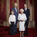 A portrait of the UK's Queen Elizabeth II with the next three heirs -- Prince Charles, Prince William, Prince George -- to the throne was released to mark the start of the new decade. by .