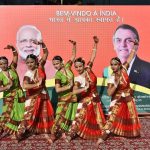 New Delhi: Artistes perform during a warm welcome accorded to Brazilian President Jair Bolsonaro on his arrival in New Delhi on Jan 25, 2020. The President, who is the Chief Guest in Sunday's Republic Day celebrations, reached Delhi on Friday on a four-day visit. (Photo: IANS/MEA) by .