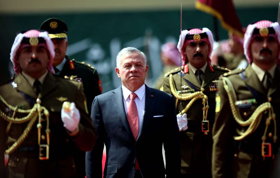 AMMAN, May 25, 2019 (Xinhua) -- Jordan's King Abdullah II (C) reviews the Royal Guard of Honor during the ceremony of the 73rd anniversary of the Independence of Jordan in Amman, Jordan, May 25, 2019. (Xinhua/Mohammad Abu Ghosh/IANS) by .