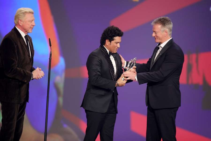 Tendulkar wins Laureus Sporting Moment Award for 2011 WC triumph by .