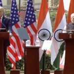 New Delhi: Prime Minister Narendra Modi and US President Donald Trump address Joint Press Meet at Hyderabad House in New Delhi on Feb 25, 2020. (Photo: IANS) by .