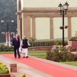 New Delhi: Prime Minister Narendra Modi receives US President Donald Trump at the Hyderabad House in New Delhi on Feb 25, 2020. (Photo: IANS/MEA) by .