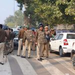 New Delhi: Police personnel deployed at northeast in New Delhi on Feb 25, 2020. (Photo: IANS) by .