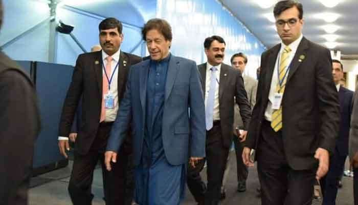 Pakistan Prime Minister Imran Khan arrives at Islmabad airport. by . 