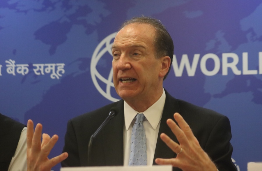 New Delhi: World Bank President David Malpass addresses a press conference in New Delhi on Oct 26, 2019. (Photo: IANS) by .