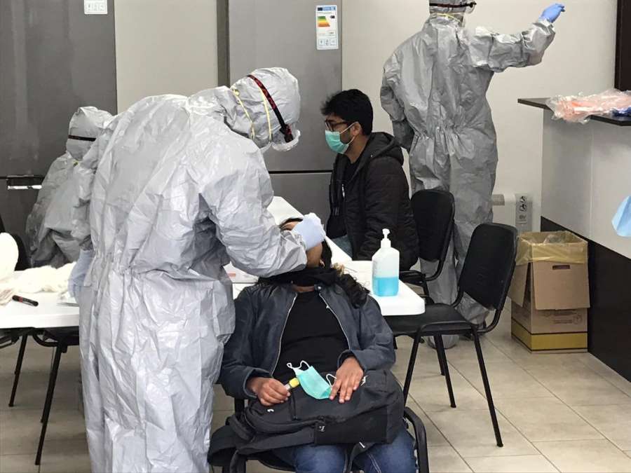 The Indian medical team collecting samples for testing amid COVID-19 pandemic, in Rome, Italy. by .