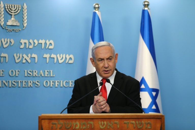 JERUSALEM, March 15, 2020 (Xinhua) -- Israeli Prime Minister Benjamin Netanyahu gives a speech regarding the new measures that will be taken to fight the coronavirus in Jerusalem on March 14, 2020. Benjamin Netanyahu announced on Saturday the closure of all shopping centers, restaurants, cafes, theaters and cinemas as part of the efforts to stop the spread of the novel coronavirus. So far, 193 coronavirus cases have been reported in Israel, of whom four have recovered. (Alex Kolomoisky/JINI /Handout via Xinhua/IANS) by .
