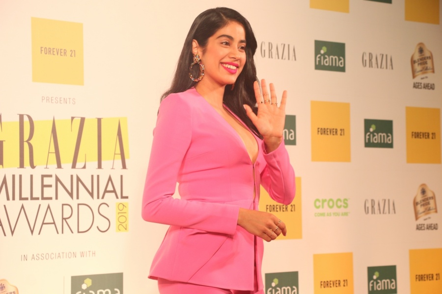 Mumbai: Actress Janhvi Kapoor at the Grazia Millennial Award 2019, in Mumbai, on June 19, 2019. (Photo: IANS) by .