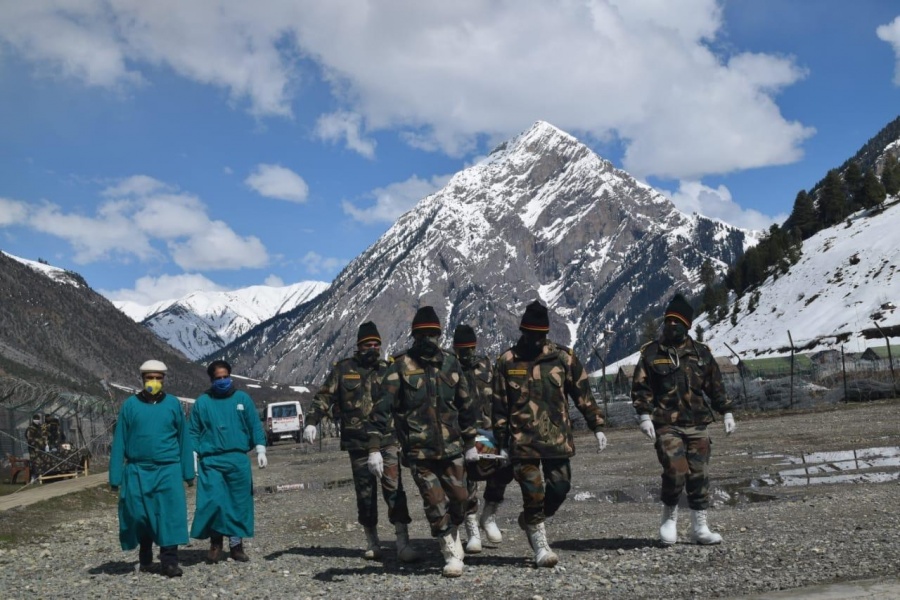 Dawar Army Camp of Snow Leopard Brigade airlifted a pregnant lady stranded at Dawar for last four days. Presently, the Gurez Valley is cut off from the rest of the Kashmir Valley due to high snow levels at Razdan Pass. On Apr 1, 2020 Dawar Army Camp of Snow Leopard Brigade received a requisition from civil administration for evacuation of Zytoona Begum, resident of Satni Village located very close to the Line of Control who had been critically ill. She was a case of Molar Pregnancy with excessive bleeding resulting in low Haemoglobin and needed urgent surgery. Soldiers of Snow Leopard Brigade activated the Gurez Helipad at short notice and the critically ill patient was continuously monitored before she could be evacuated by helicopter. She is presently undergoing treatment at Lal Ded Hospital at Srinagar. by .