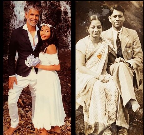 Milind Soman shares grandparents, his wedding pic. by .