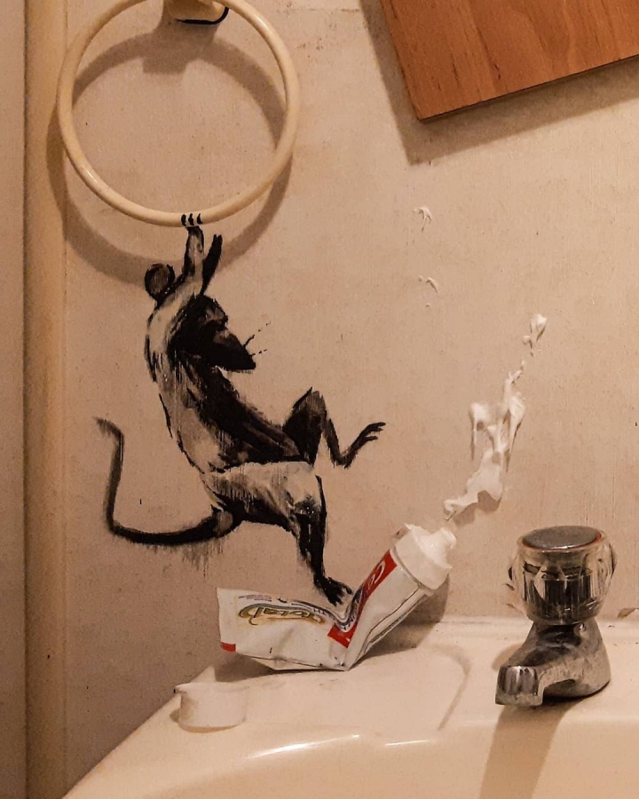 Banksy, the acclaimed anonymous British street artist, has revealed his latest artwork of a series of rats causing mayhem in his bathroom, while in lockdown amid the ongoing coronavirus pandemic, a media report said on Thursday. by .